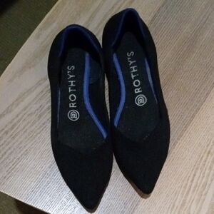 Rothy's Black Pointed Toe Flats
